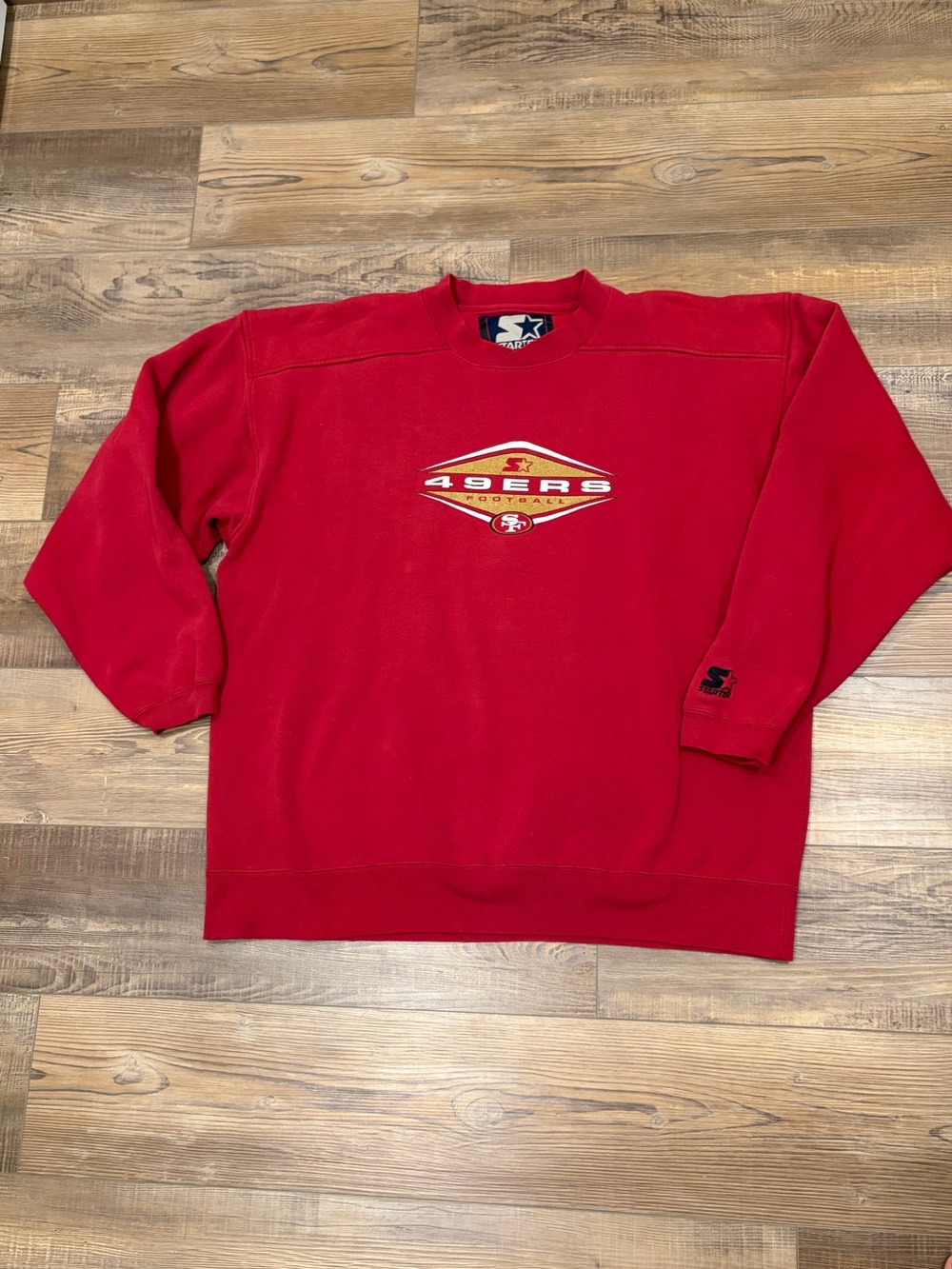 STARTER pro line vintage Red San Francisco 49ers xl Logo Crewneck